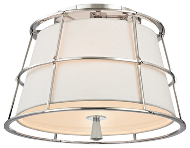 Savona 2-Light Semi Flush, Polished Nickel