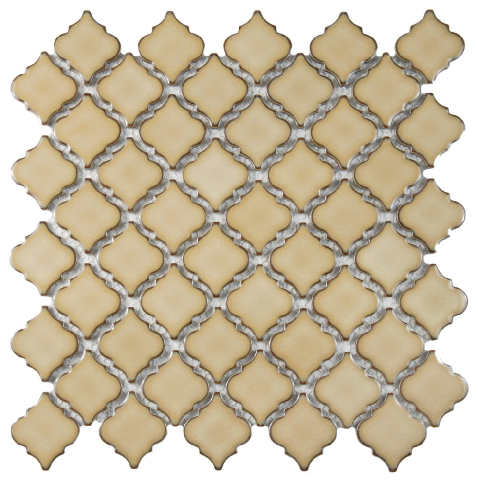 Hudson Tangier Mosaic Floor and Wall Tile, Caffe