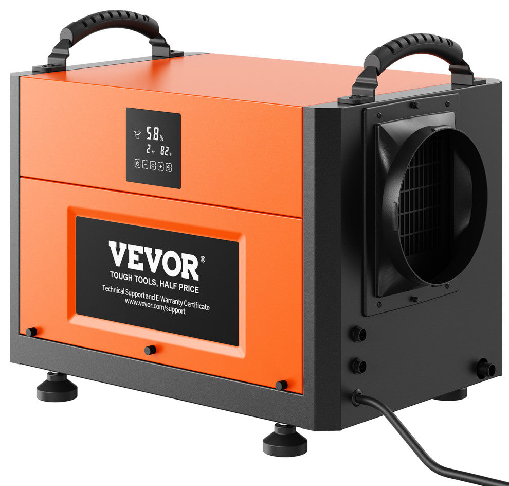 VEVOR 156 PPD Commercial Dehumidifier with Pump Drain Hose for Crawl Spaces