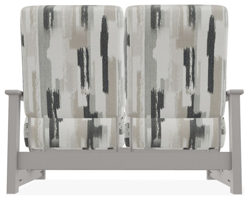 Leeward Deep Seat Outdoor Loveseat, Hidden Motion, Dreamscape Seaglass/Warm Gray