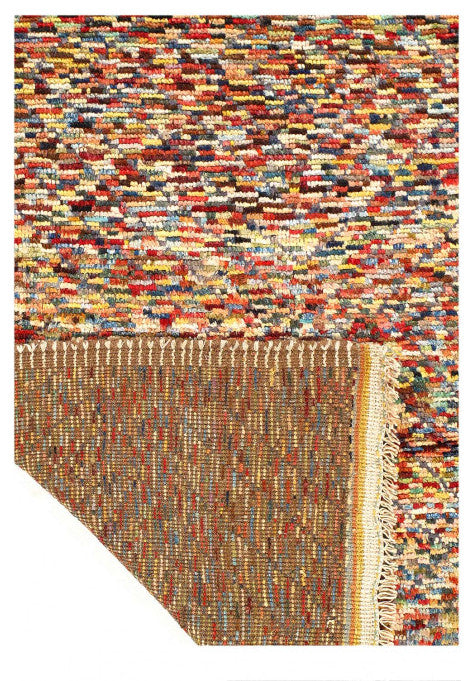 Multi Color Fine Hand Knotted Moroccan Rug 4'4"x5'11"