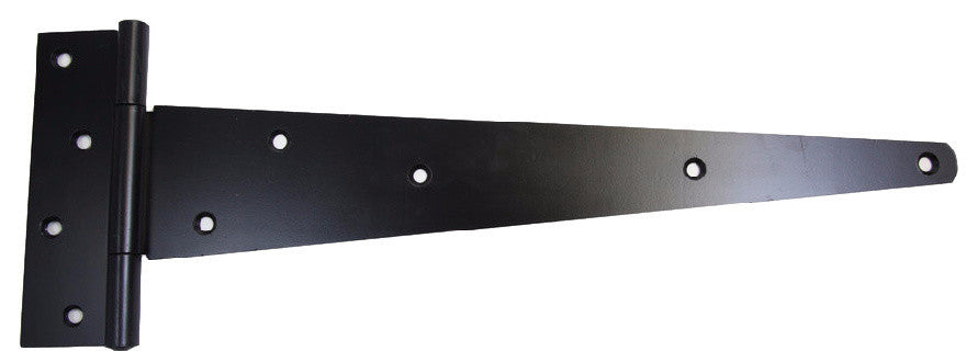 Strong Tee Hinges, 12", Black, Pair
