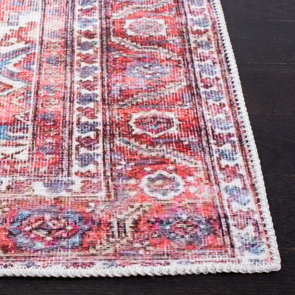 Safavieh Serapi SEP389 Rug Machine-Washable, Red/Navy, 6'7"x9'