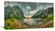 "Mountain Chalet At Sunset Panorama" Landscape Wall Art, 1 Panel, 60"x28"