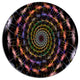 Multicolor Abstract Spiral Flower, Abstract Round Metal Wall Art, 36"