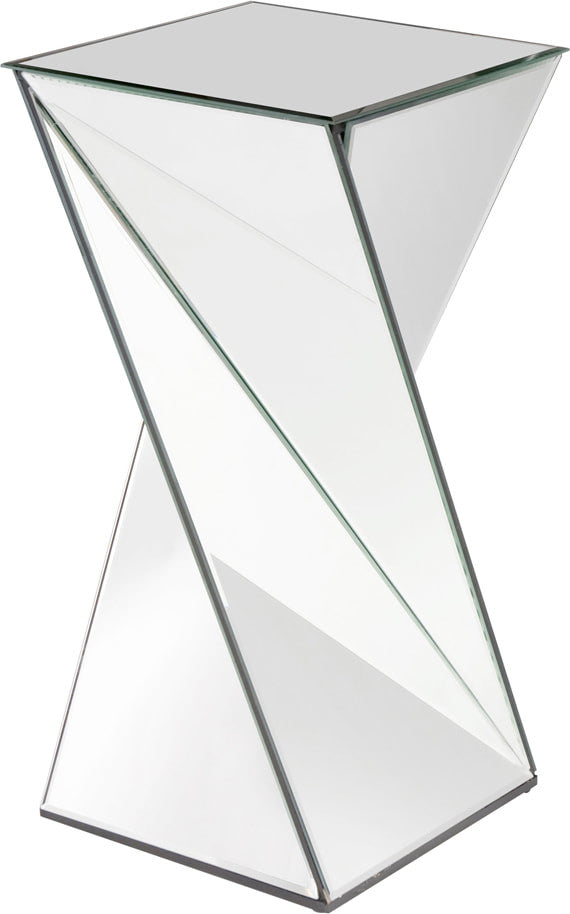 Howard Elliott Aries Twisted Mirrored End Table