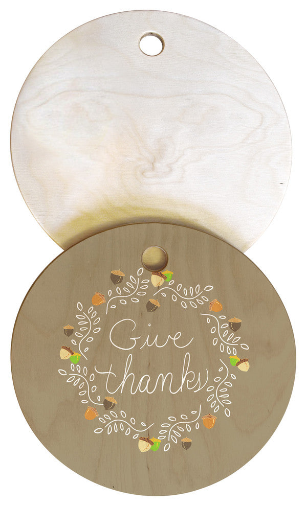 Lisa Argyropoulos Giving Thanks Cutting Board Round