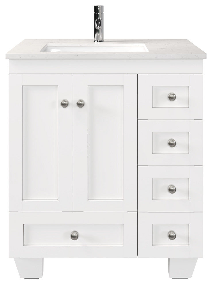 Eviva Happy 28" White, Quartz Top