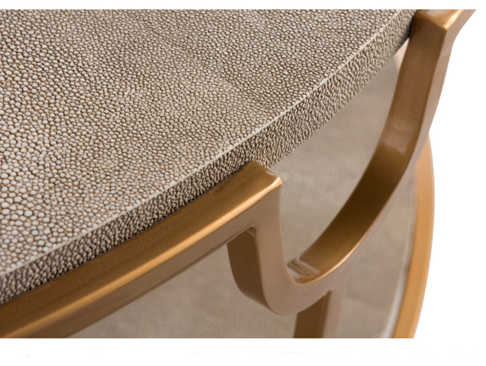 Cream Shagreen With Undershelf Coffee Table, Andrew Martin Katia