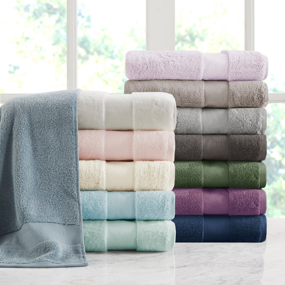 Madison Park Signature Turkish Cotton 6 Piece Bath Towel Set, Green