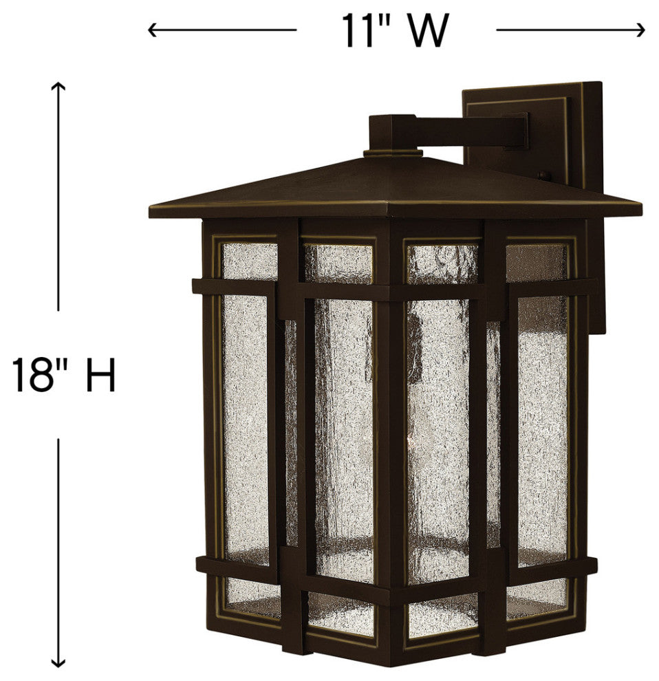 Hinkley Tucker Medium Wall Mount Lantern, Oil Rubbed Bronze