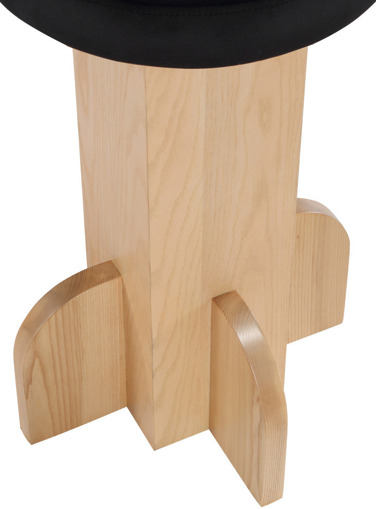 Wyatt Velvet Upholstered Stool, Black