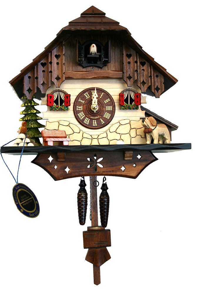 White Engstler Battery-Operated Cuckoo Clock- Full Size