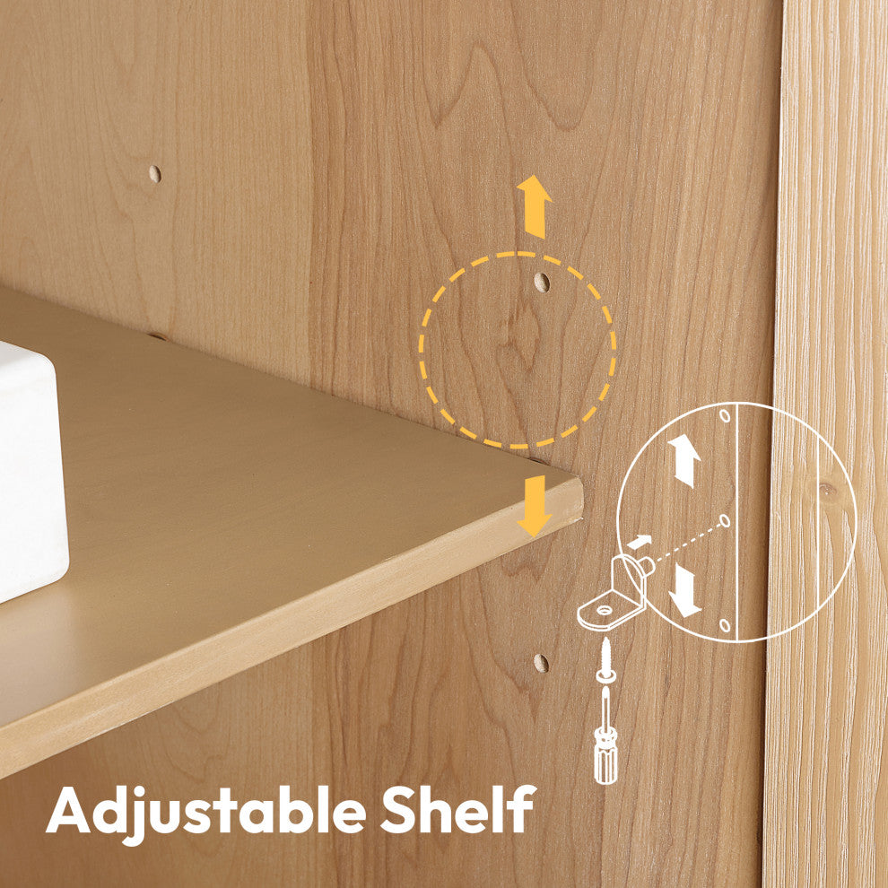 Palos Bathroom Vanity, Fir Wood Brown, 30", Ceramic Top, No Mirror