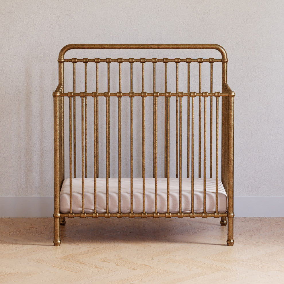 Winston 4-in-1 Convertible Mini Crib, Vintage Gold