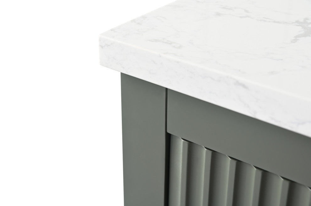 Vanity Art Freestanding Vanity, Vintage Green, 42", Single Sink, Matte Black