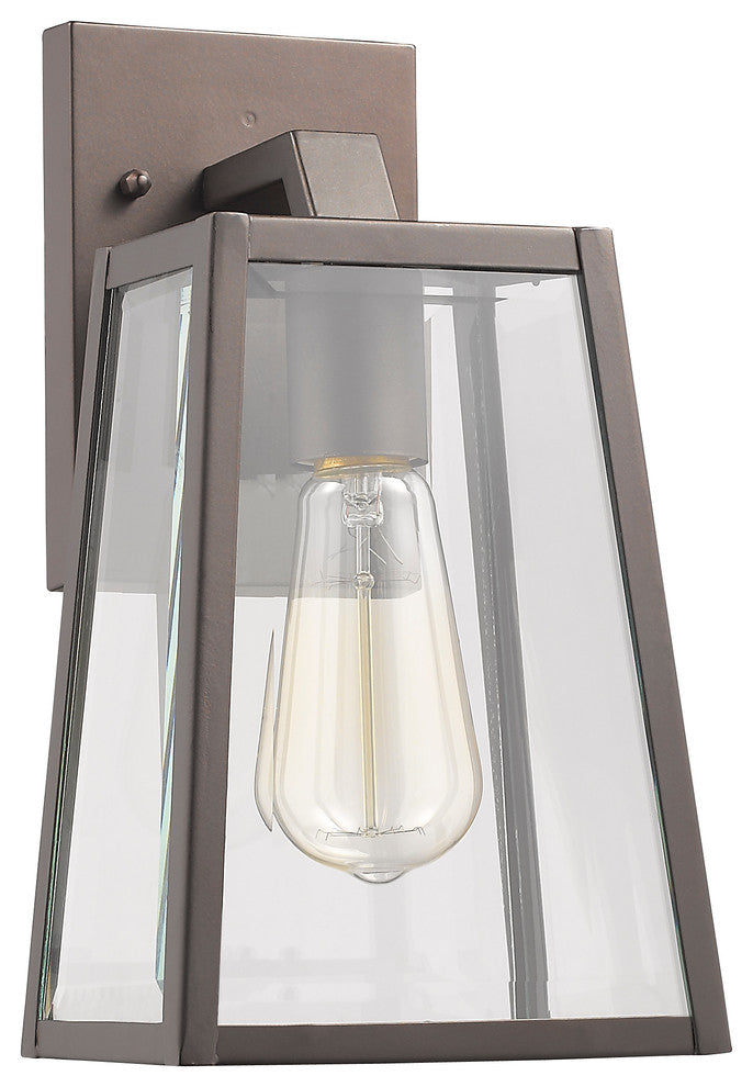 CHLOE LEODEGRANCE Transitional 1 Light Rubbed Bronze Outdoor Wall Sconce 11"