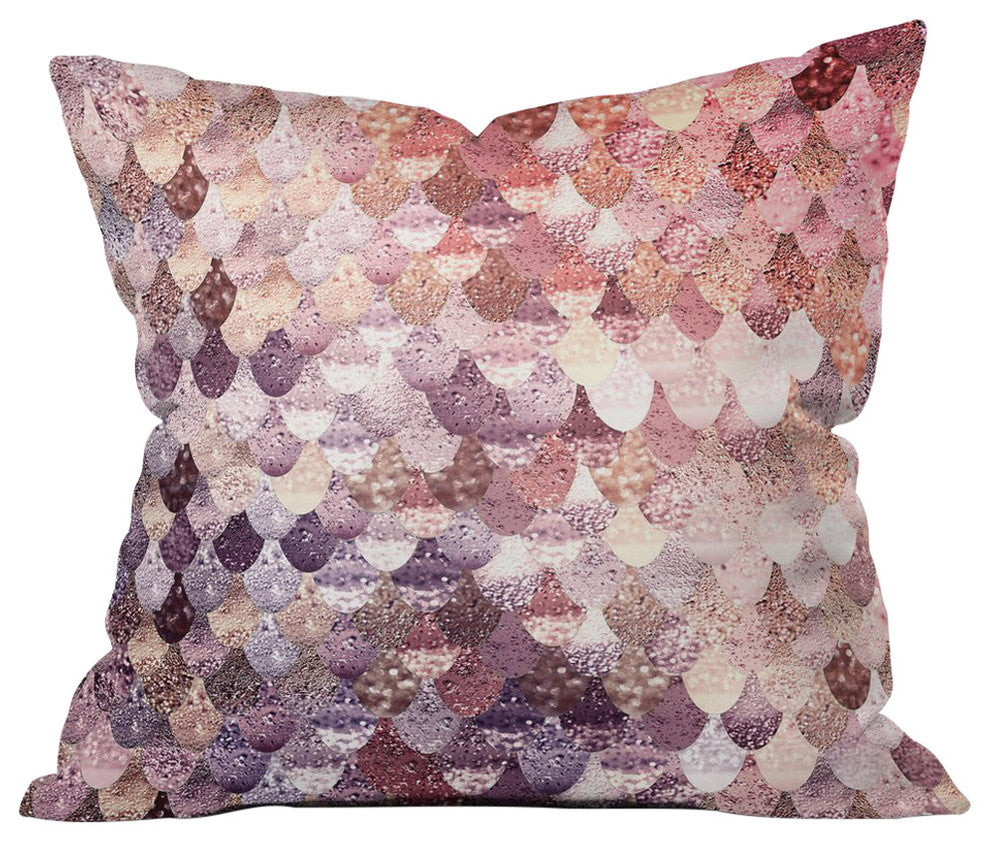 Monika Strigel Lily Rose Mermaid Throw Pillow, 26"x26"