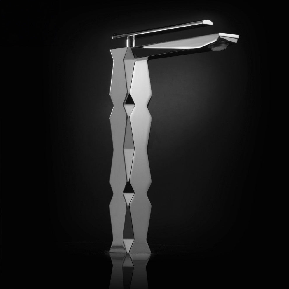 Ikon Luxury Vessel Sink Faucet, Polished Chrome