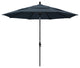 11' Matted Black Collar Tilt Crank Aluminum Umbrella, Sapphire Pacifica