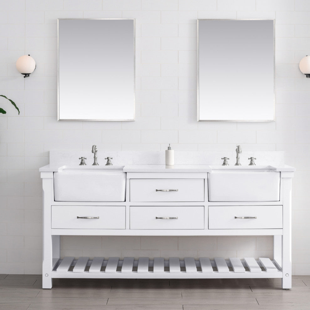 Wesley 72" Bathroom Vanity, White
