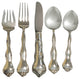 Kirk Stieff Sterling Silver Carrollton 5pc Place Setting with Place Soup Spoon