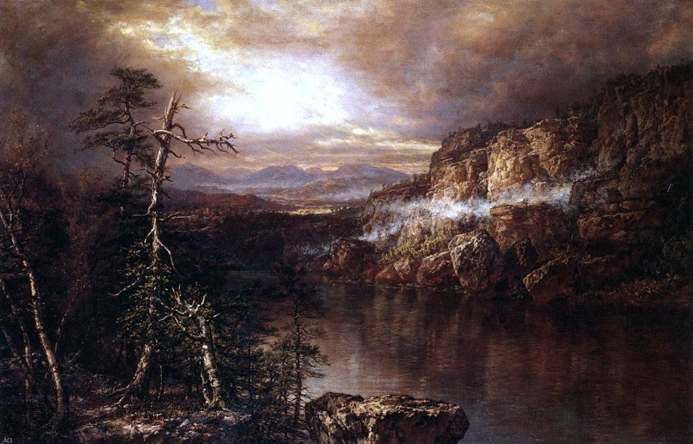 Daniel Huntington Lake Minnewaska after Showers Premium Canvas Print