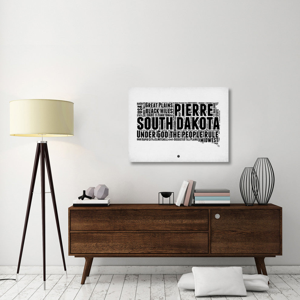 "South Dakota Word Cloud 1" Fine Art Print