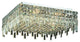 Elegant Maxim Flush Mount, Chrome Finish With Royal Cut Crystal