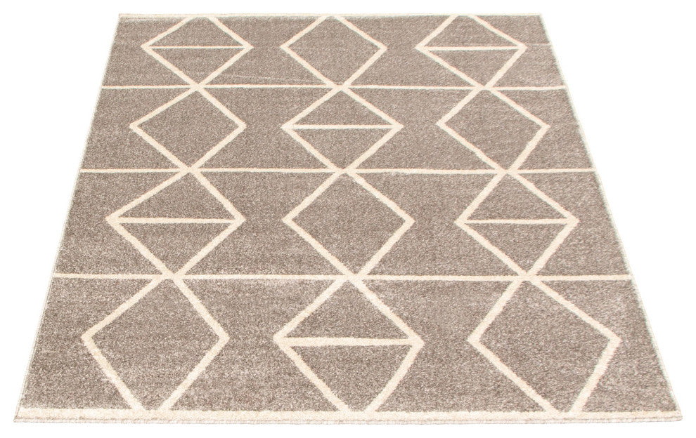 Ana eCarpetGallery Area Rug, Gray-Ivory, 7'10"x10'2"