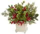 Holiday Berry and Pine Artificial Arrangement