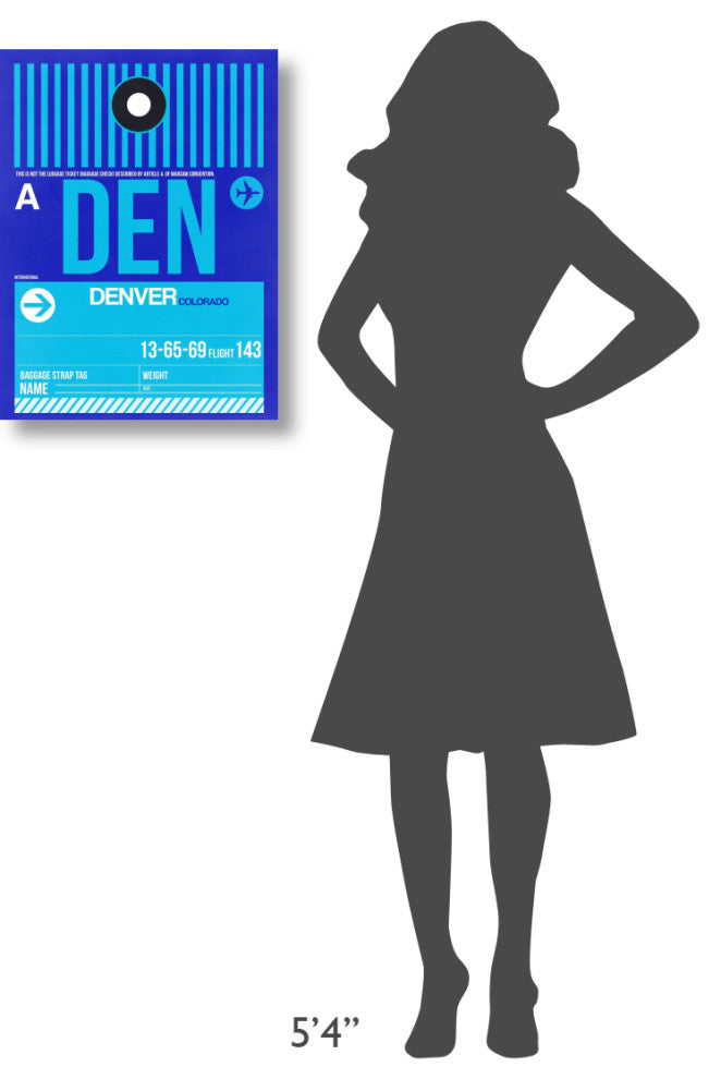 "DEN Denver Luggage Tag 2" Fine Art Print