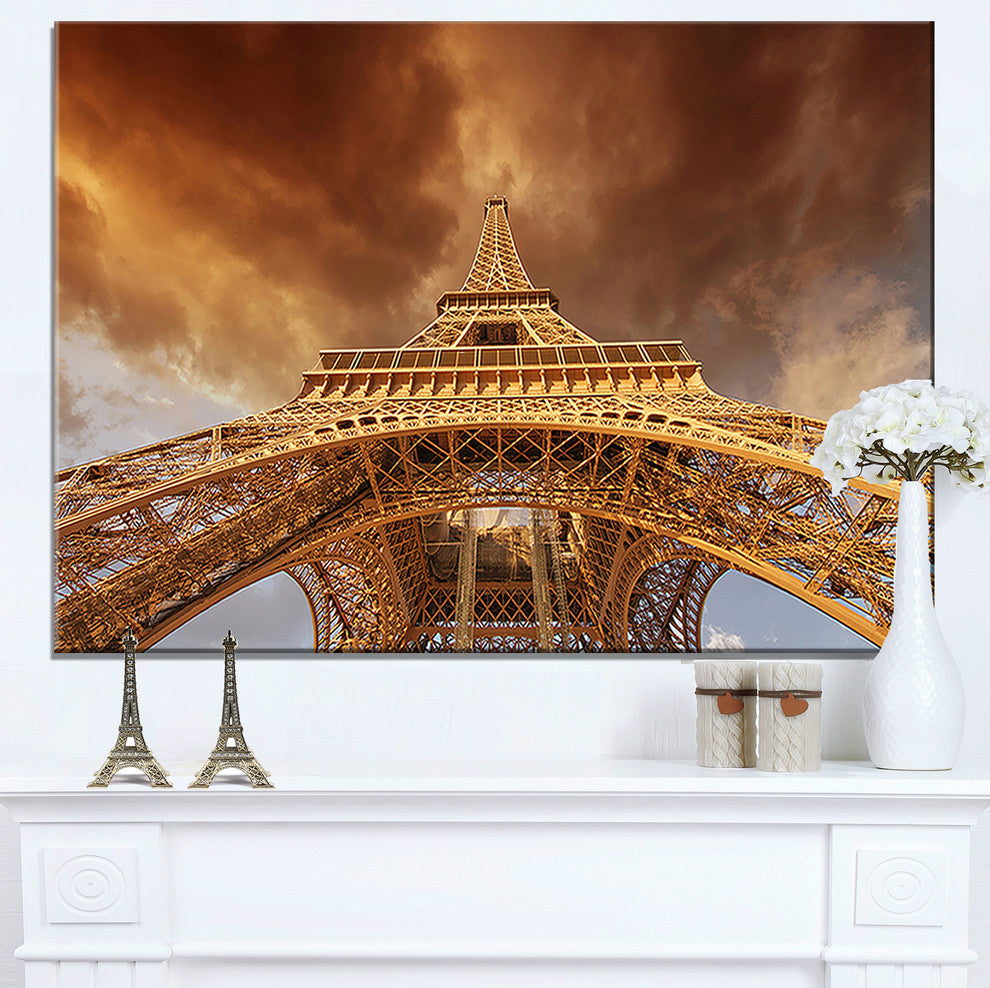 "Beautiful View of Paris Eiffel Tower in Paris" Cityscape Art, 40"x30"