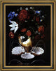 Juan De Espinosa StillLife with Shell Fountain and Flowers Canvas Print, 18"x24"