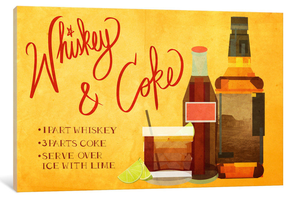 "How to Create a Whiskey & Coke" by 5by5collective, 40x26x1.5