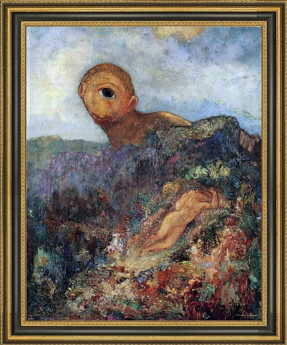 Odilon Redon The Cyclops - 20" x 25" Framed Premium Canvas Print