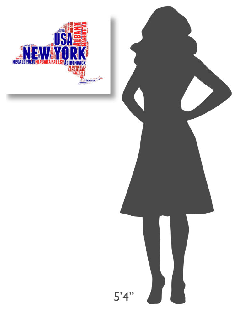 "New York Word Cloud Map" Fine Art Print