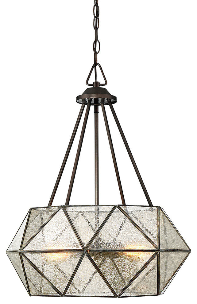 4 Light Pendant, Oiled Burnished Bronze