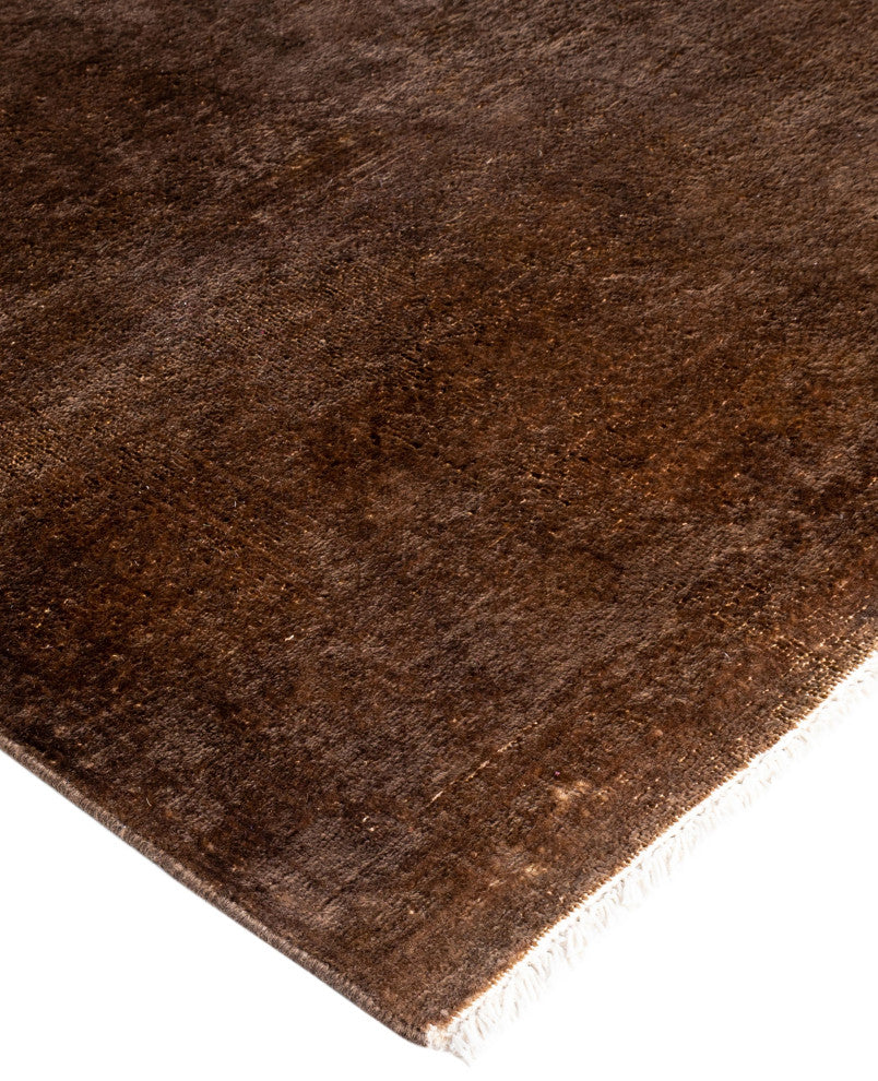 Overdyed One-of-a-Kind Hand-Knotted Area Rug Brown, 2' 6" x 10' 0"