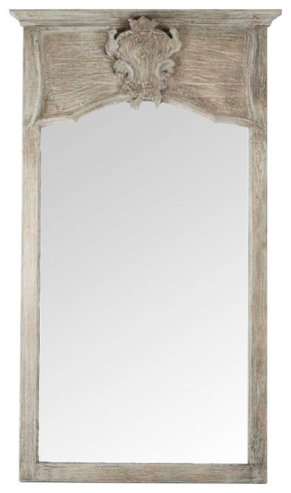 Emiline French Country Antique Style White Mirror