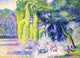 Henri Edmond Cross The Family of Swans - 21" x 28" Premium Canvas Print