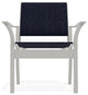 Leeward Sling Stackable Outdoor Dining Chair, Moments Navy/Snow
