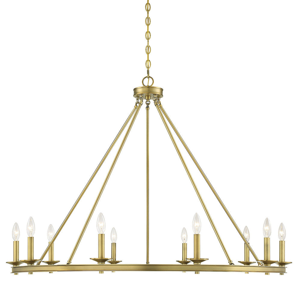 Middleton 10-Light Chandelier, Warm Brass