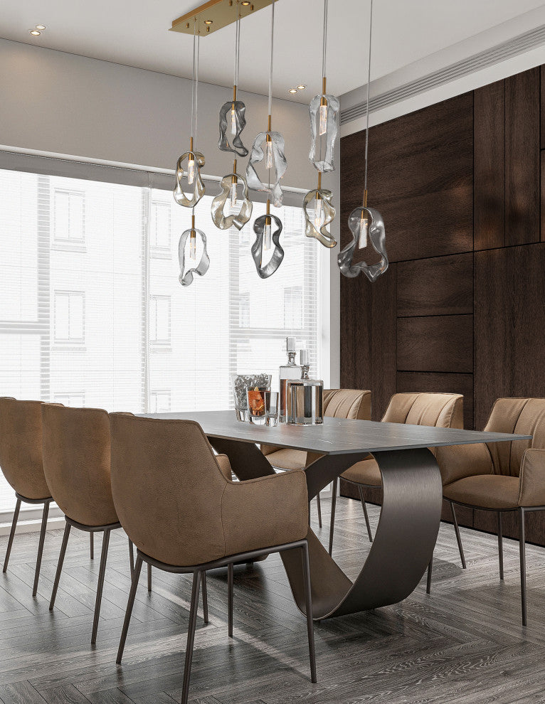 Norah 9L 51" Gold Mix Chandelier