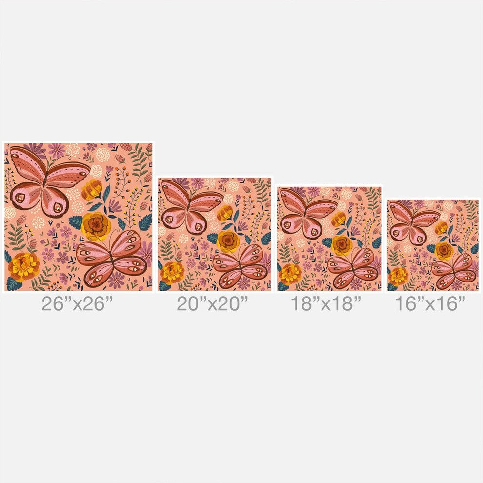 Pimlada Phuapradit Butterfly Twins Throw Pillow, 16"x16"