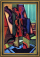Juan Gris Violin and Guitar - 18" x 27" Framed Premium Canvas Print