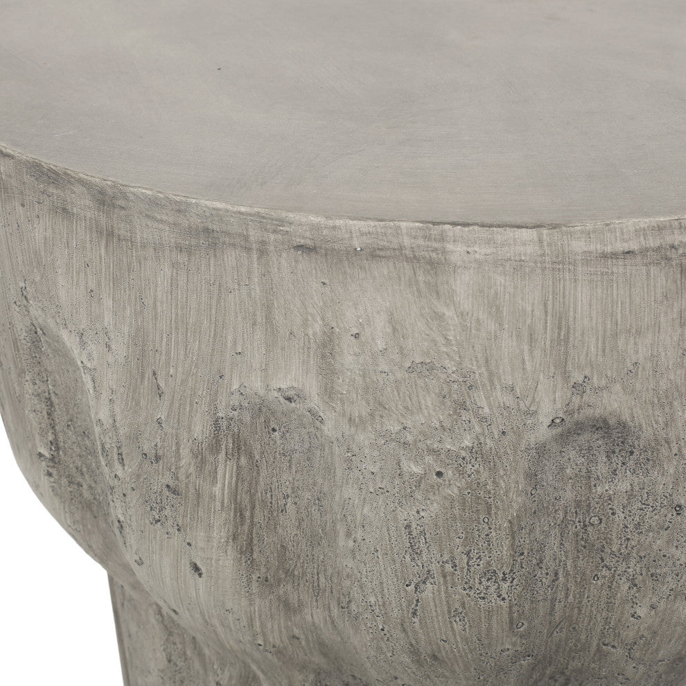 Xzavier Indoor Lightweight Concrete Accent Side Table