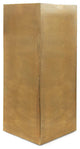 Aluminum Square Tall Pedestal, Gold, Large