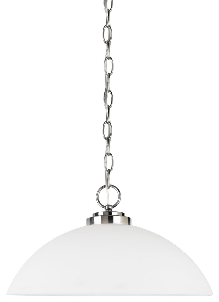 Generation Lighting Lighting 1-Light Pendant, Chrome