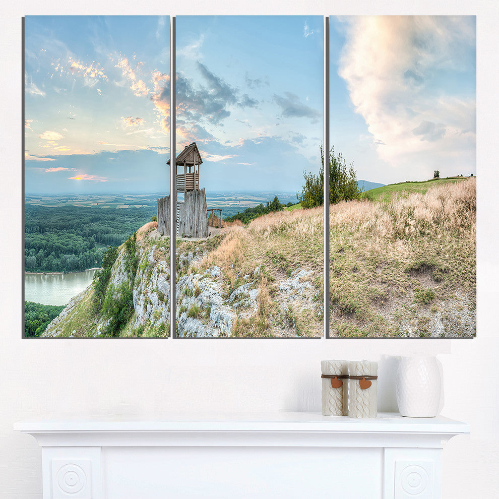 "View Tower on Hill Panorama" Metal Wall Art, 3 Panels, 36"x28"